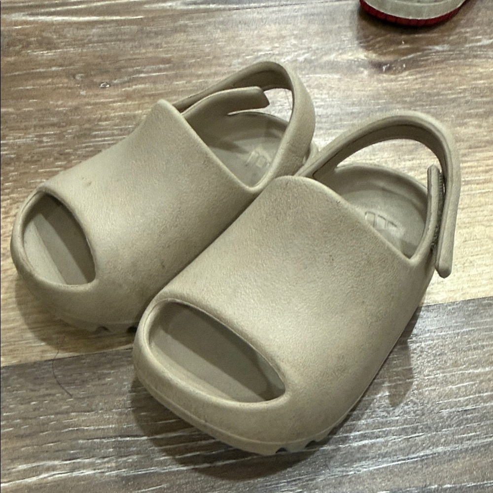 Yeezy Kids Tan Slip-On Sandals